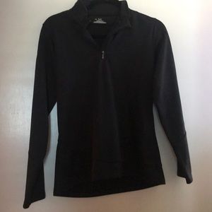 Black 1/4 zip fleece lined Under armor